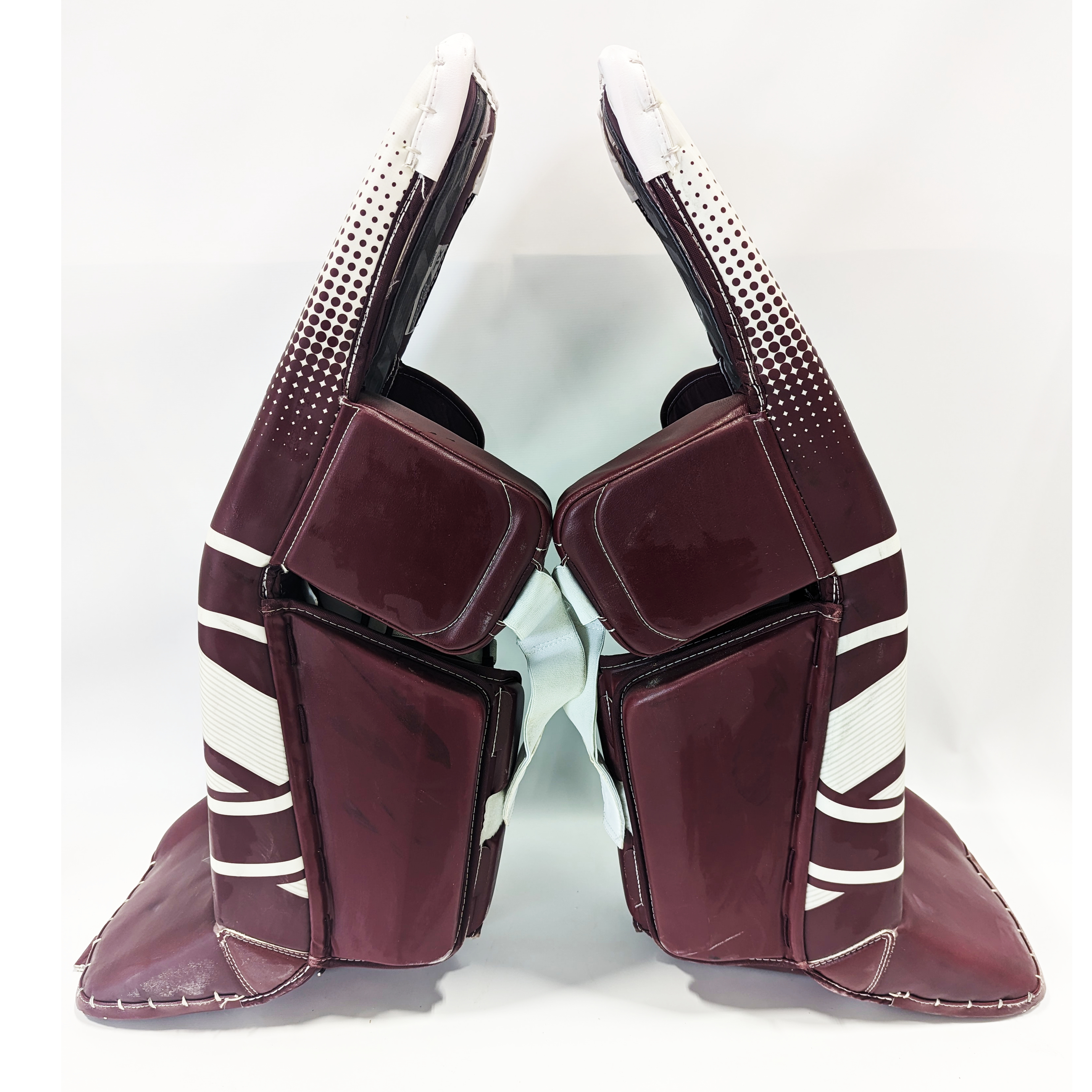 Bauer Supreme Ultrasonic - Jambières de gardien de but Pro Stock d'occasion (marron/blanc)